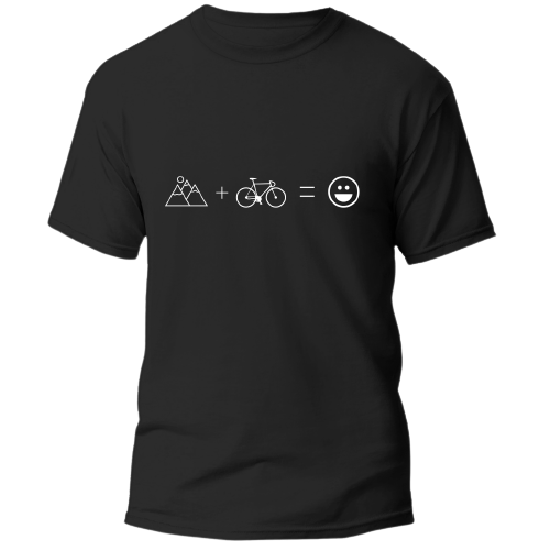 Montain + Bicycle =  Happiness T-shirt